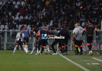2023-12-23 - Udinese players celebrating after Oier Zarraga of Udinese Calcio scores a goal during the Italian Serie A, football match between Torino Fc and Udinese Calcio on 23 December 2023, at Studio Olimpic Grande Torino, Turin, Italy. Photo Nderim Kaceli - TORINO FC VS UDINESE CALCIO - ITALIAN SERIE A - SOCCER