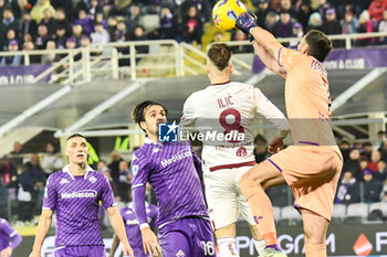 2023-12-29 - Fiorentina's Pietro Terracciano saves a goal - ACF FIORENTINA VS TORINO FC - ITALIAN SERIE A - SOCCER
