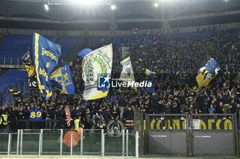 2023-12-29 - Supporters of Frosinone Calcio during the 18th day of the Serie A Championship between S.S. Lazio vs Frosinone Calcio, 29 December 2023 at the Olympic Stadium in Rome. - SS LAZIO VS FROSINONE CALCIO - ITALIAN SERIE A - SOCCER