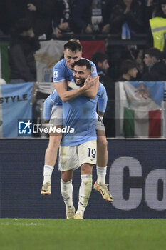 2023-12-29 - Patric of S.S. Lazio celebrates after scoring 3-1 during the 18th day of the Serie A Championship between S.S. Lazio vs Frosinone Calcio, 29 December 2023 at the Olympic Stadium in Rome. - SS LAZIO VS FROSINONE CALCIO - ITALIAN SERIE A - SOCCER
