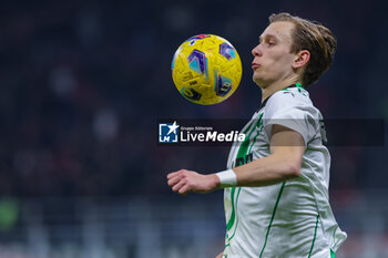 2023-12-30 - Marcus Pedersen of US Sassuolo seen in action during Serie A 2023/24 football match between AC Milan and US Sassuolo at San Siro Stadium, Milan, Italy on December 30, 2023 - AC MILAN VS US SASSUOLO - ITALIAN SERIE A - SOCCER