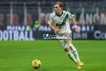 2023-12-30 - Marcus Pedersen of US Sassuolo seen in action during Serie A 2023/24 football match between AC Milan and US Sassuolo at San Siro Stadium, Milan, Italy on December 30, 2023 - AC MILAN VS US SASSUOLO - ITALIAN SERIE A - SOCCER