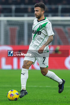 2023-12-30 - Matheus Henrique of US Sassuolo seen in action during Serie A 2023/24 football match between AC Milan and US Sassuolo at San Siro Stadium, Milan, Italy on December 30, 2023 - AC MILAN VS US SASSUOLO - ITALIAN SERIE A - SOCCER
