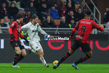 2023-12-30 - Domenico Berardi of US Sassuolo seen in action during Serie A 2023/24 football match between AC Milan and US Sassuolo at San Siro Stadium, Milan, Italy on December 30, 2023 - AC MILAN VS US SASSUOLO - ITALIAN SERIE A - SOCCER