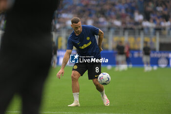 2023-09-16 - Marko Arnautovic of Inter Fc during the Italian Serie A football match between Inter FC Internazionale and AC Milan on 16 of September 2023 at Giuseppe Meazza San Siro Siro stadium in Milan, Italy. Photo Tiziano Ballabio - INTER - FC INTERNAZIONALE VS AC MILAN - ITALIAN SERIE A - SOCCER