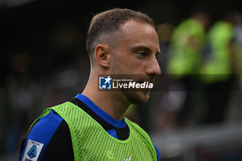 2023-09-16 - Carlos Augusto of Inter Fc during the Italian Serie A football match between Inter FC Internazionale and AC Milan on 16 of September 2023 at Giuseppe Meazza San Siro Siro stadium in Milan, Italy. Photo Tiziano Ballabio - INTER - FC INTERNAZIONALE VS AC MILAN - ITALIAN SERIE A - SOCCER