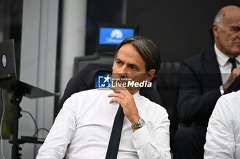 2023-09-16 - Coach Simone Inzaghi of Inter Fc during the Italian Serie A football match between Inter FC Internazionale and AC Milan on 16 of September 2023 at Giuseppe Meazza San Siro Siro stadium in Milan, Italy. Photo Tiziano Ballabio - INTER - FC INTERNAZIONALE VS AC MILAN - ITALIAN SERIE A - SOCCER