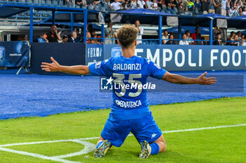 2023-09-27 - Empoli's Tommaso Baldanzi celebrates after scoring the 1-0 goal - EMPOLI FC VS US SALERNITANA - ITALIAN SERIE A - SOCCER