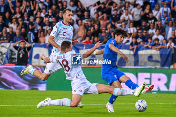 2023-09-27 - Empoli's Stiven Shpendi shots on goal - EMPOLI FC VS US SALERNITANA - ITALIAN SERIE A - SOCCER