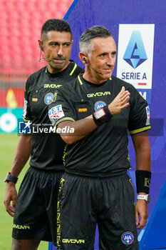 2023-08-26 - Gianluca Aureliano, referee during the Italian championship Serie A football match between AC Monza and Empoli FC on August 26, 2023 at U-Power Stadium in Monza, Italy - FOOTBALL - ITALIAN CHAMP - MONZA V EMPOLI - ITALIAN SERIE A - SOCCER