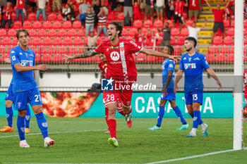 2023-08-26 - Andrea Colpani (#28 AC Monza) celebrates for the second goal during the Italian championship Serie A football match between AC Monza and Empoli FC on August 26, 2023 at U-Power Stadium in Monza, Italy - FOOTBALL - ITALIAN CHAMP - MONZA V EMPOLI - ITALIAN SERIE A - SOCCER
