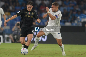 2023-09-02 - Piotr Zielinski of SSC Napoli competes for the ball with Ciro Immobile of SS Lazio during Serie A between SSC Napoli vs SS Lazio at Diego Armando Maradona Stadium - SSC NAPOLI VS SS LAZIO - ITALIAN SERIE A - SOCCER