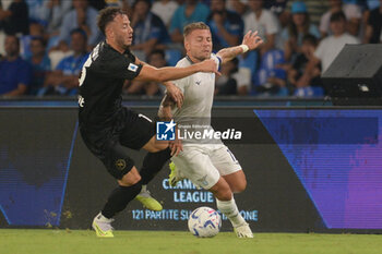 2023-09-02 - Amir Rrahmano of SSC Napoli competes for the ball with Ciro Immobile of SS Lazio during Serie A between SSC Napoli vs SS Lazio at Diego Armando Maradona Stadium - SSC NAPOLI VS SS LAZIO - ITALIAN SERIE A - SOCCER