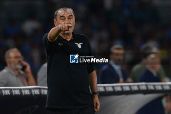 2023-09-02 - Maurizio Sarri coach of SS Lazio gesticulates during Serie A between SSC Napoli vs SS Lazio at Diego Armando Maradona Stadium - SSC NAPOLI VS SS LAZIO - ITALIAN SERIE A - SOCCER