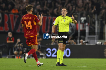 2023-09-01 - Referee Antonio Rapuano during the 3rd day of the Serie A Championship between A.S. Roma - A.C. Milan on September 1, 2023 at the Olympic Stadium in Rome, Italy. - AS ROMA VS AC MILAN - ITALIAN SERIE A - SOCCER