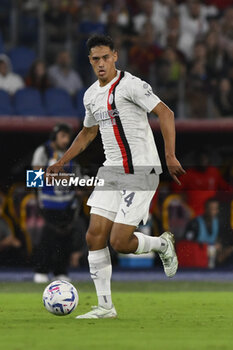 2023-09-01 - Tijjani Reijnders of A.C. Milan during the 3rd day of the Serie A Championship between A.S. Roma - A.C. Milan on September 1, 2023 at the Olympic Stadium in Rome, Italy. - AS ROMA VS AC MILAN - ITALIAN SERIE A - SOCCER