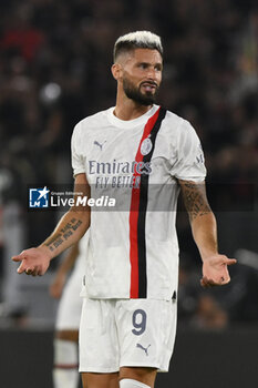 2023-09-01 - Olivier Giroud of A.C. Milan during the 3rd day of the Serie A Championship between A.S. Roma - A.C. Milan on September 1, 2023 at the Olympic Stadium in Rome, Italy. - AS ROMA VS AC MILAN - ITALIAN SERIE A - SOCCER