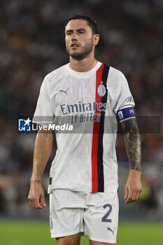 2023-09-01 - Calabria of A.C. Milan during the 3rd day of the Serie A Championship between A.S. Roma - A.C. Milan on September 1, 2023 at the Olympic Stadium in Rome, Italy. - AS ROMA VS AC MILAN - ITALIAN SERIE A - SOCCER