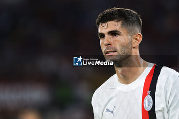 2023-09-01 - Christian Pulisic of Milan looks on during the Italian championship Serie A football match between AS Roma and AC Milan on September 1, 2023 at Stadio Olimpico in Rome, Italy - FOOTBALL - ITALIAN CHAMP - AS ROMA V AC MILAN - ITALIAN SERIE A - SOCCER