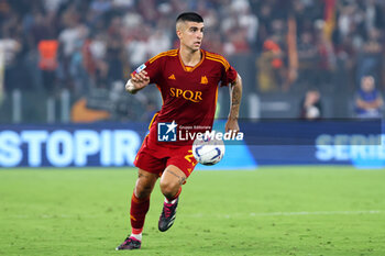 2023-09-01 - Gianluca Mancini of Roma in action during the Italian championship Serie A football match between AS Roma and AC Milan on September 1, 2023 at Stadio Olimpico in Rome, Italy - FOOTBALL - ITALIAN CHAMP - AS ROMA V AC MILAN - ITALIAN SERIE A - SOCCER