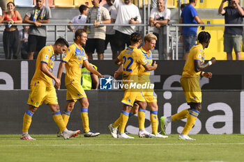 2023-09-17 - Pol Lirola of Frosinone Calcio celebrates after scoring 4-2 during the 4rd day of the Serie A Championship between Frosinone Calcio - U.S. Sassuolo on September 17, 2023 at the Benito Stirpe Stadium in Frosinone, Italy. - FROSINONE CALCIO VS US SASSUOLO - ITALIAN SERIE A - SOCCER