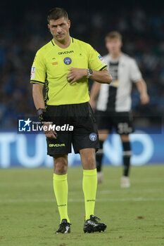 2023-09-27 - Gianluca Manganiello the referee during Serie A between SSC Napoli vs Udinese Calcio at Diego Armando Maradona Stadium - SSC NAPOLI VS UDINESE CALCIO - ITALIAN SERIE A - SOCCER