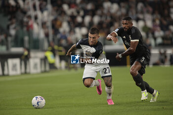 2023-09-26 - Gabriel Stefezza of Us Lecce and Bremer of Juventus during the Italian Serie A, football match between Juventus Fc and Us Lecce on 26 September 2023 at Allianz stadium, Turin, Italy. Photo Nderim Kaceli - JUVENTUS FC VS US LECCE - ITALIAN SERIE A - SOCCER