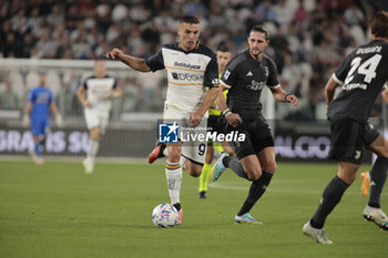 2023-09-26 - Nikola Krstovic of Us Lecce during the Italian Serie A, football match between Juventus Fc and Us Lecce on 26 September 2023 at Allianz stadium, Turin, Italy. Photo Nderim Kaceli - JUVENTUS FC VS US LECCE - ITALIAN SERIE A - SOCCER