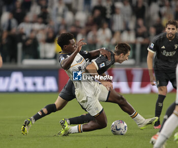 2023-09-26 - Patrick Dorgu of Us Lecce during the Italian Serie A, football match between Juventus Fc and Us Lecce on 26 September 2023 at Allianz stadium, Turin, Italy. Photo Nderim Kaceli - JUVENTUS FC VS US LECCE - ITALIAN SERIE A - SOCCER