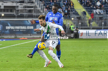 2023-11-26 - Matias Vina (Sassuolo) fights for the ball against Emmanuel Gyasi (Empoli) - EMPOLI FC VS US SASSUOLO - ITALIAN SERIE A - SOCCER
