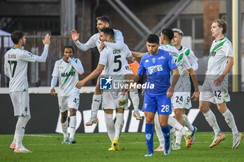 2023-11-26 - Domenico Berardi (Sassuolo) celebrates after scoring the 2-3 goal - EMPOLI FC VS US SASSUOLO - ITALIAN SERIE A - SOCCER