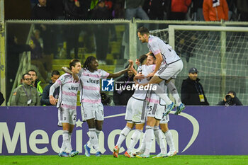 2023-11-05 - Juventus's Fabio Miretti celebrates with teammates after scoring the 0-1 goal - ACF FIORENTINA VS JUVENTUS FC - ITALIAN SERIE A - SOCCER