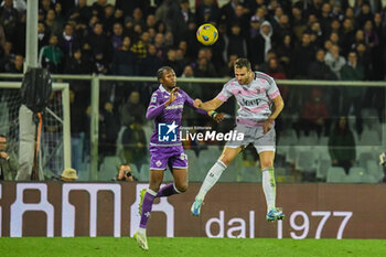 2023-11-05 - header of Juventus's Federico Gatti against Fiorentina's Christian Kouame - ACF FIORENTINA VS JUVENTUS FC - ITALIAN SERIE A - SOCCER