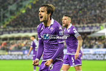 2023-11-05 - Fiorentina's Luca Ranieri screams to linesman - ACF FIORENTINA VS JUVENTUS FC - ITALIAN SERIE A - SOCCER