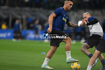 2023-10-29 - Lautaro Martinez of FC Inter warms up prior to the Italian Serie A football match between Inter FC Internazionale and AS Roma on 29 of October 2023 at Giuseppe Meazza San Siro Siro stadium in Milan, Italy. Photo Tiziano Ballabio - INTER - FC INTERNAZIONALE VS AS ROMA - ITALIAN SERIE A - SOCCER
