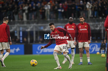 2023-10-29 - Stephan El Shaarawy of AS Roma warms up prior to the Italian Serie A football match between Inter FC Internazionale and AS Roma on 29 of October 2023 at Giuseppe Meazza San Siro Siro stadium in Milan, Italy. Photo Tiziano Ballabio - INTER - FC INTERNAZIONALE VS AS ROMA - ITALIAN SERIE A - SOCCER