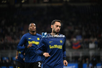 2023-10-29 - Hakan Calhanoglu of FC Inter warms up prior to the Italian Serie A football match between Inter FC Internazionale and AS Roma on 29 of October 2023 at Giuseppe Meazza San Siro Siro stadium in Milan, Italy. Photo Tiziano Ballabio - INTER - FC INTERNAZIONALE VS AS ROMA - ITALIAN SERIE A - SOCCER