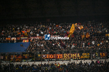 2023-10-29 - AS Roma supporters the Italian Serie A football match between Inter FC Internazionale and AS Roma on 29 of October 2023 at Giuseppe Meazza San Siro Siro stadium in Milan, Italy. Photo Tiziano Ballabio - INTER - FC INTERNAZIONALE VS AS ROMA - ITALIAN SERIE A - SOCCER