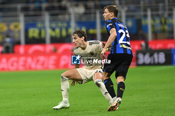 2023-10-29 - Nicolo Barella of FC Inter the Italian Serie A football match between Inter FC Internazionale and AS Roma on 29 of October 2023 at Giuseppe Meazza San Siro Siro stadium in Milan, Italy. Photo Tiziano Ballabio - INTER - FC INTERNAZIONALE VS AS ROMA - ITALIAN SERIE A - SOCCER