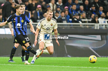 2023-10-29 - Rasmus Kristensen of AS Roma the Italian Serie A football match between Inter FC Internazionale and AS Roma on 29 of October 2023 at Giuseppe Meazza San Siro Siro stadium in Milan, Italy. Photo Tiziano Ballabio - INTER - FC INTERNAZIONALE VS AS ROMA - ITALIAN SERIE A - SOCCER