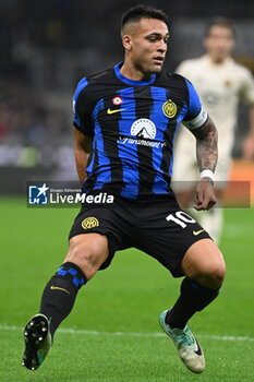2023-10-29 - Lautaro Martinez of FC Inter the Italian Serie A football match between Inter FC Internazionale and AS Roma on 29 of October 2023 at Giuseppe Meazza San Siro Siro stadium in Milan, Italy. Photo Tiziano Ballabio - INTER - FC INTERNAZIONALE VS AS ROMA - ITALIAN SERIE A - SOCCER