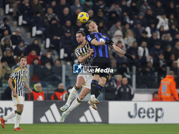2023-11-26 - Nicolo Barella of Inter Milan and Adrien Rabiot of Juventus during the Italian Serie A, football match between Juventus Fc and Fc Inter, on 26 November 2023 at Allianz Stadium, Turin, Italy. Photo Nderim Kaceli - JUVENTUS FC VS INTER - FC INTERNAZIONALE - ITALIAN SERIE A - SOCCER