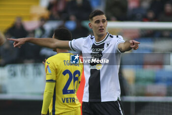 2023-12-03 - Lorenzo Lucca of Udinese FC gestures during Udinese Calcio vs Hellas Verona FC, 14° Serie A Tim 2023-24 game at Bluenergy Stadium - Stadio Friuli in Udine (UD), Italy, on Dicember 03, 2023. - UDINESE CALCIO VS HELLAS VERONA FC - ITALIAN SERIE A - SOCCER