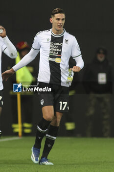 2023-12-03 - Lorenzo Lucca of Udinese FC  during Udinese Calcio vs Hellas Verona FC, 14° Serie A Tim 2023-24 game at Bluenergy Stadium - Stadio Friuli in Udine (UD), Italy, on Dicember 03, 2023. - UDINESE CALCIO VS HELLAS VERONA FC - ITALIAN SERIE A - SOCCER
