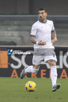 2023-12-09 - Mattia Zaccagni of SS Lazio play the ball during Hellas Verona FC  vs SS Lazio, 15° Serie A Tim 2023-24 game at Marcantonio Bentegodi Stadium in Verona (VR), Italy, on Dicember 09, 2023. - HELLAS VERONA FC VS SS LAZIO - ITALIAN SERIE A - SOCCER