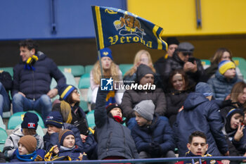 2023-12-09 - Hellas Verona fans show their support during Hellas Verona FC  vs SS Lazio, 15° Serie A Tim 2023-24 game at Marcantonio Bentegodi Stadium in Verona (VR), Italy, on Dicember 09, 2023. - HELLAS VERONA FC VS SS LAZIO - ITALIAN SERIE A - SOCCER
