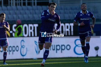 2023-12-03 - Sottil Riccardo Fiorentina celebrates a gol 2-0 - ACF FIORENTINA VS US SALERNITANA - ITALIAN SERIE A - SOCCER