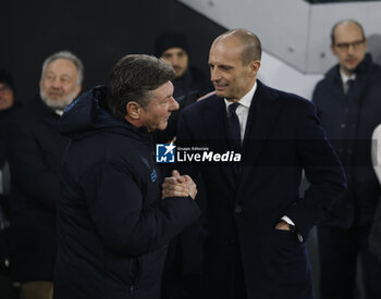 2023-12-08 - Walter Mazzarri manager of Sac Napoli and Massimiliano Allegri, Manager of Juventus during the Italian Serie A, football match between Juventus Fc and Sac Napoli on 08 December 2023 at Allianz Stadium, Turin, Italy. Photo Nderim Kaceli - JUVENTUS FC VS SSC NAPOLI - ITALIAN SERIE A - SOCCER