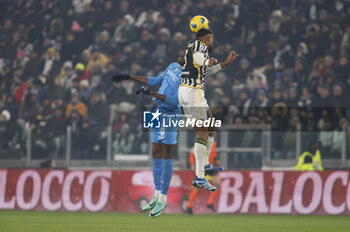 2023-12-08 - Bremer of Juventus and Victor Osimhen of Sac Napoli during the Italian Serie A, football match between Juventus Fc and Sac Napoli on 08 December 2023 at Allianz Stadium, Turin, Italy. Photo Nderim Kaceli - JUVENTUS FC VS SSC NAPOLI - ITALIAN SERIE A - SOCCER