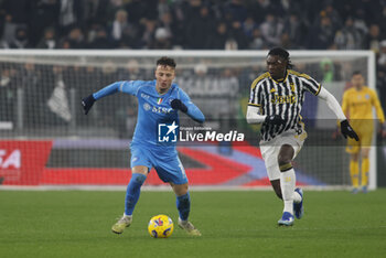 2023-12-08 - Amir Rrahmani of Sac Napoli and Moise Kean of Juventus during the Italian Serie A, football match between Juventus Fc and Sac Napoli on 08 December 2023 at Allianz Stadium, Turin, Italy. Photo Nderim Kaceli - JUVENTUS FC VS SSC NAPOLI - ITALIAN SERIE A - SOCCER